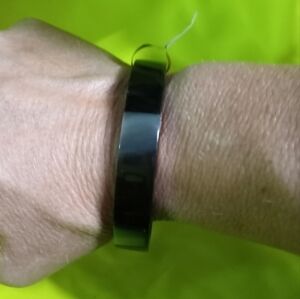 Black gray solid Bangle bracelet